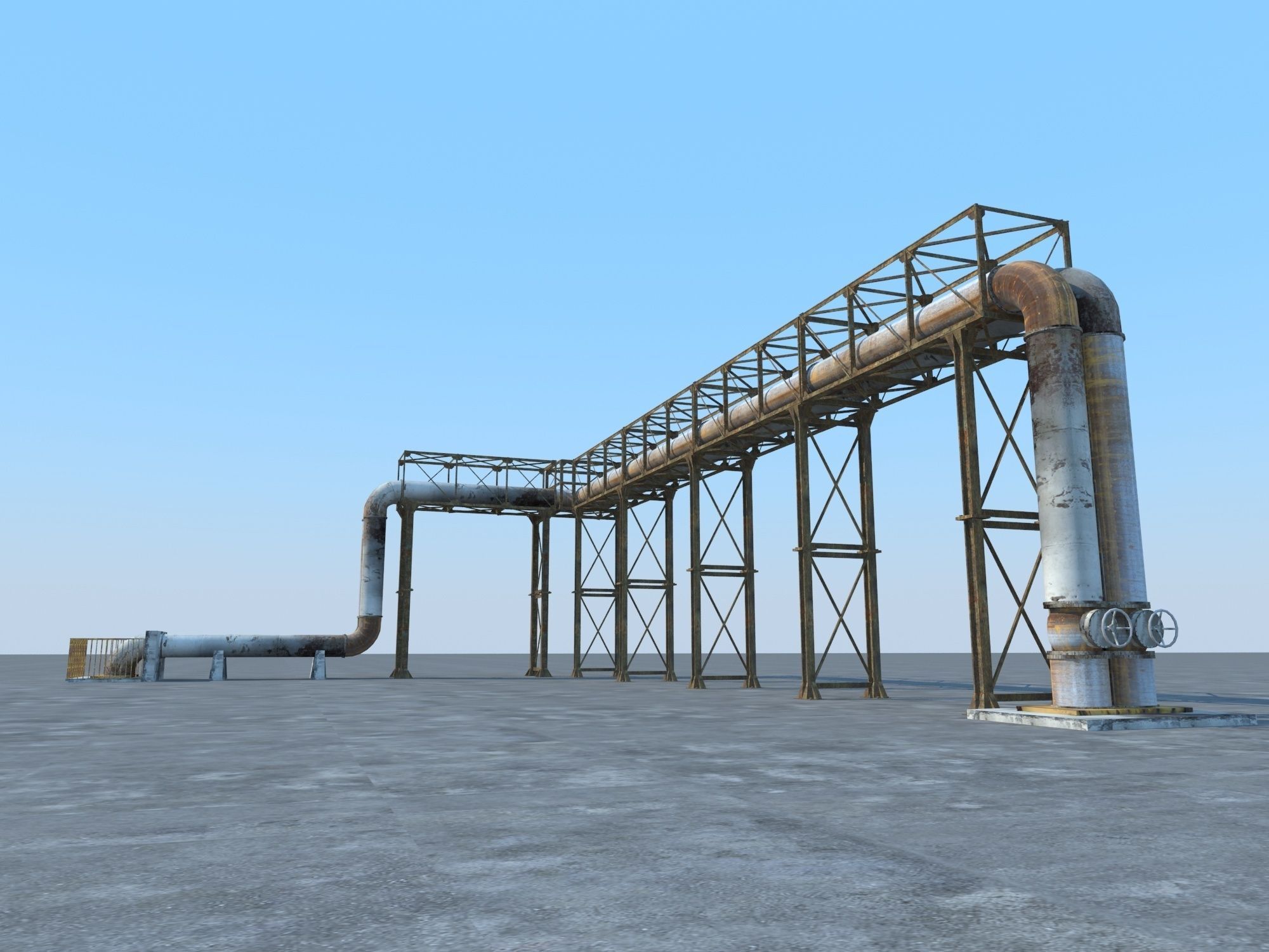 Pipeline Industrial 3D model_3