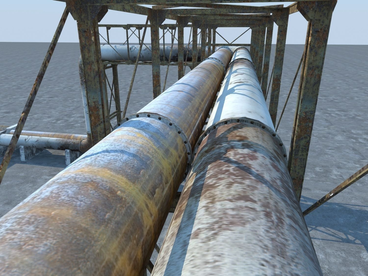 Pipeline Industrial 3D model_1