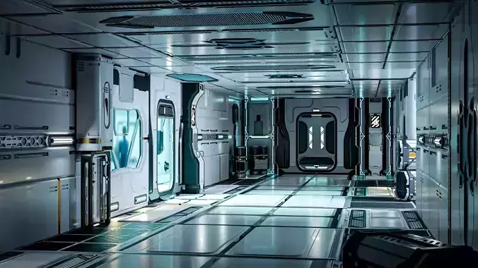 26 Sci-Fi 3D models - Interior Asset Pack 3D model