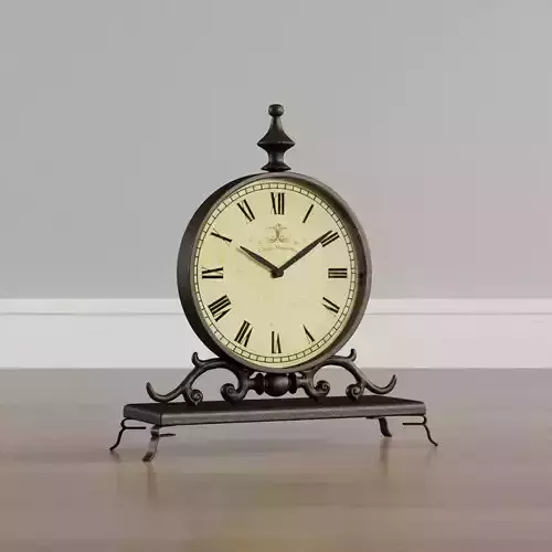 Vintage Clock Low-poly 3D model