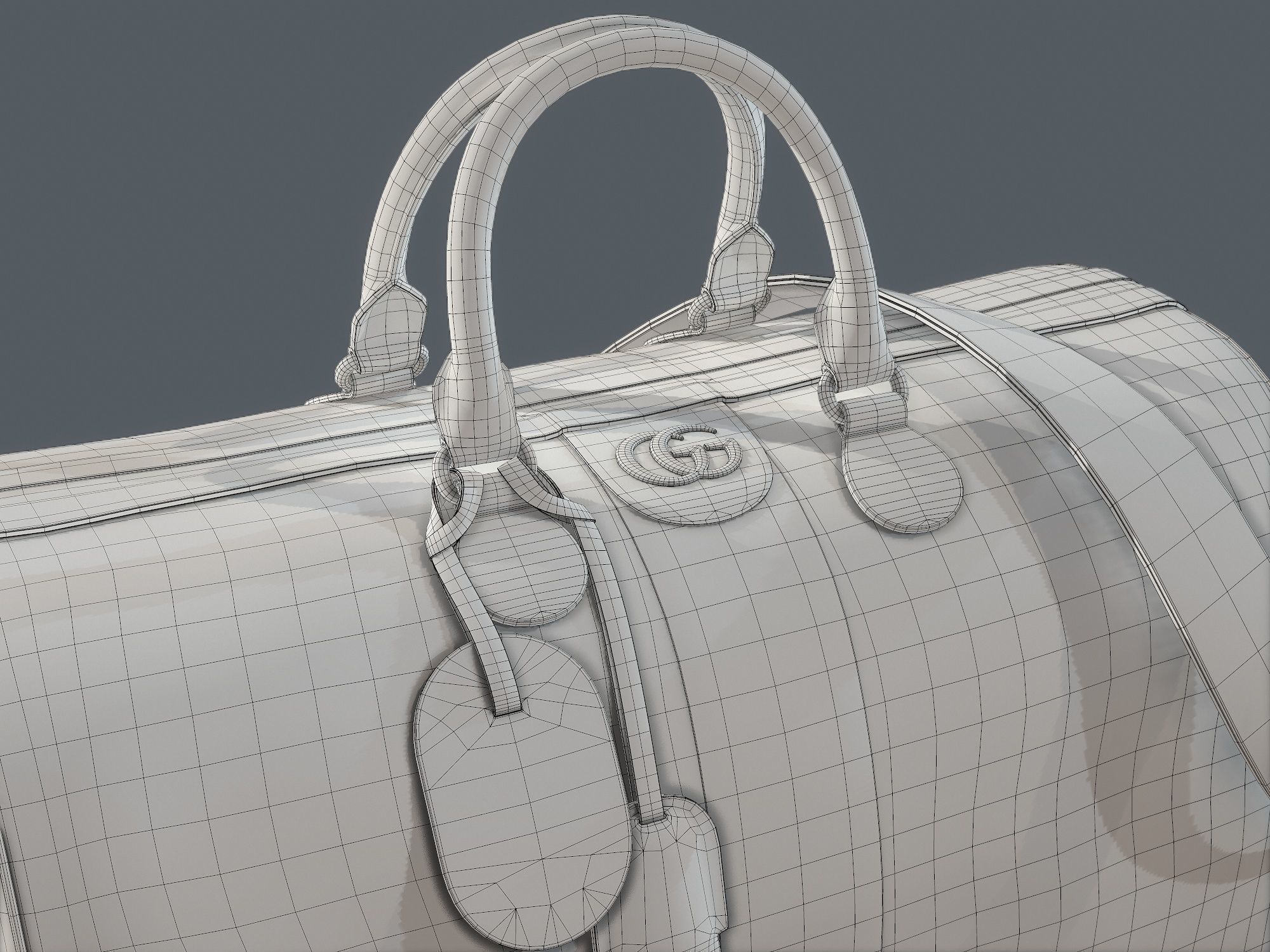 Gucci Ophidia GG Black medium travel duffle bag  Low-poly 3D model_15