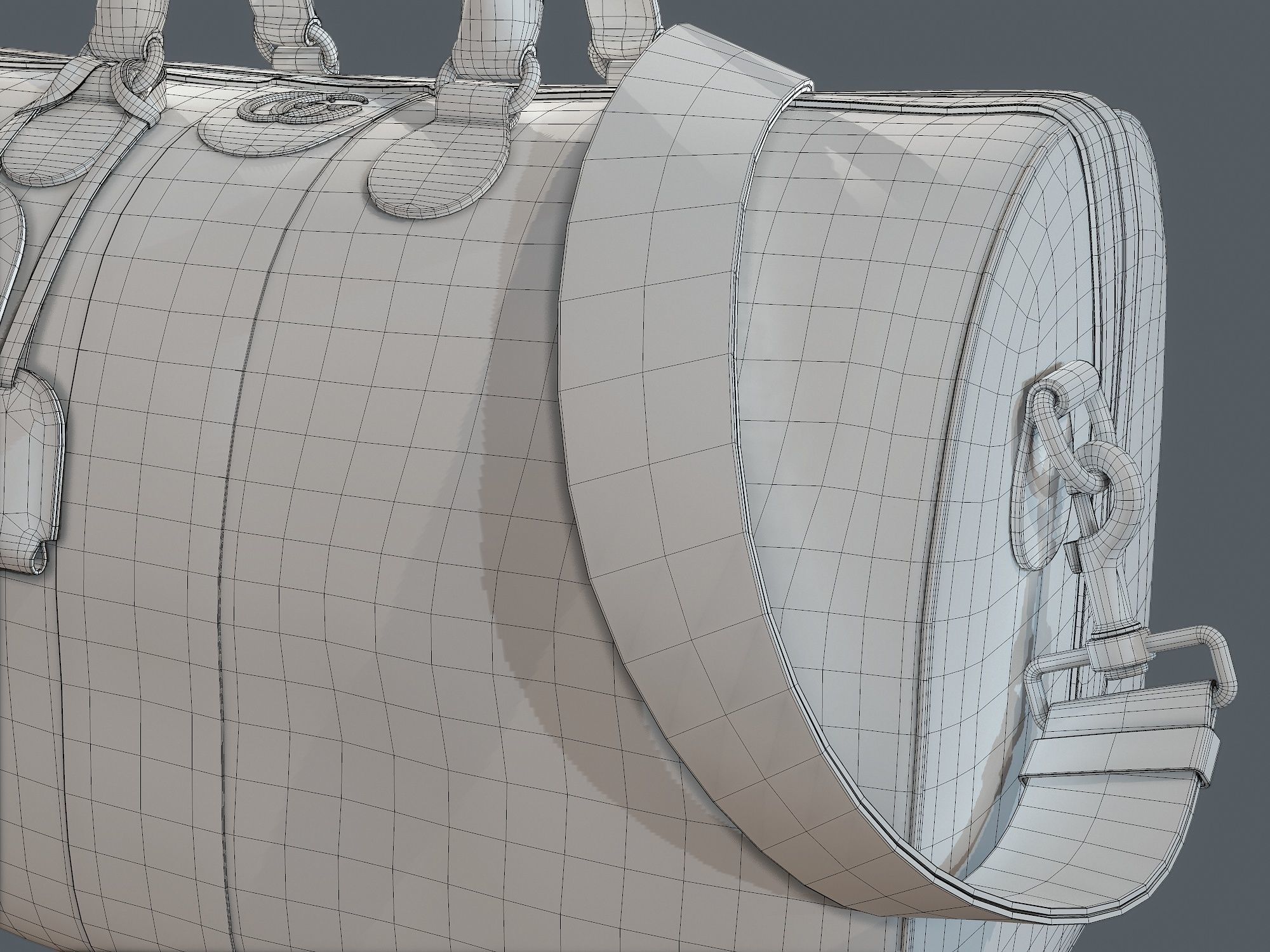 Gucci Ophidia GG Black medium travel duffle bag  Low-poly 3D model_16