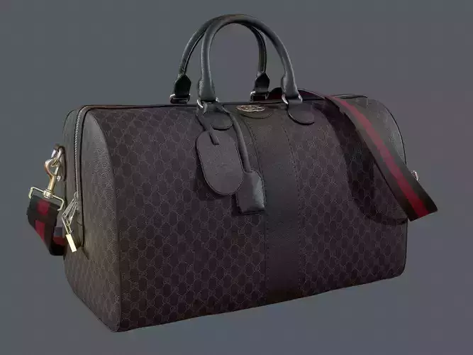 Gucci Ophidia GG Black medium travel duffle bag  Low-poly 3D model