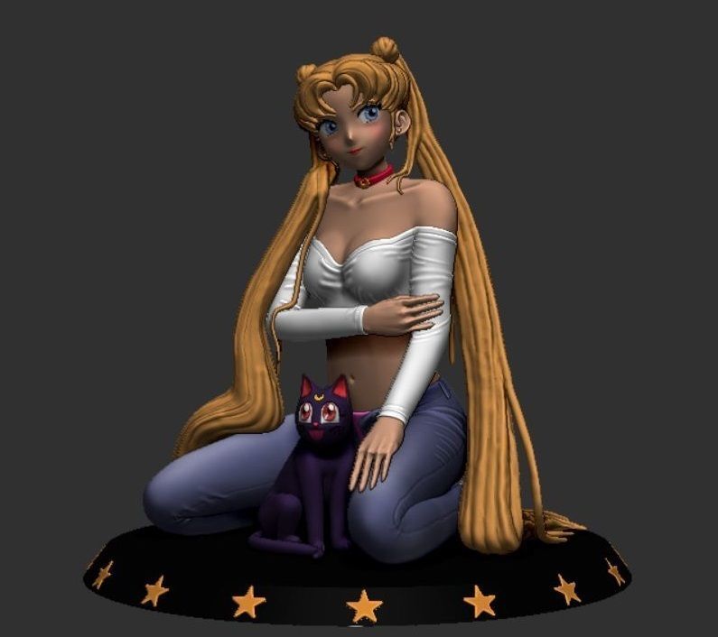 Sailor Moon STL 3D print model_1
