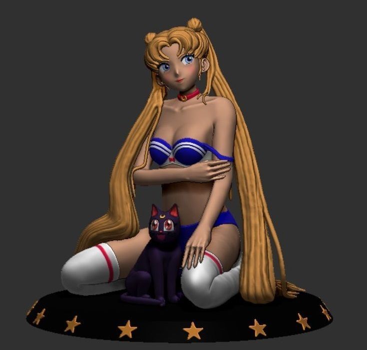 Sailor Moon STL 3D print model_2
