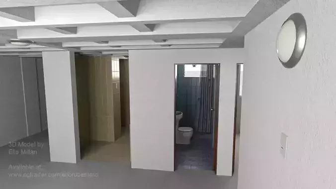 Basic Apartment  54 square meters Low-poly 3D model