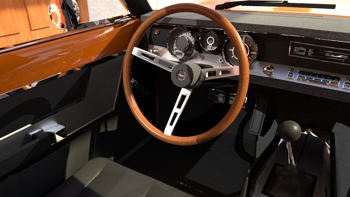 Plymouth Barracuda Fast-back 1969 3D model_6