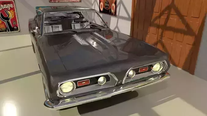 Plymouth Barracuda Fast-back 1969 3D model