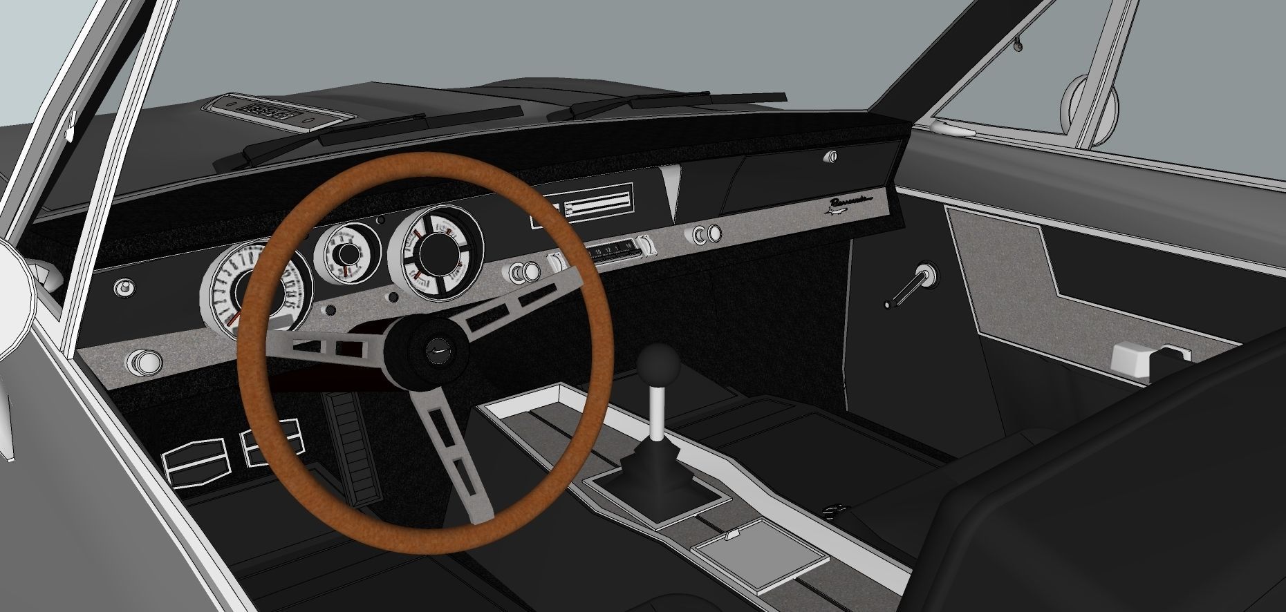 Plymouth Barracuda Fast-back 1969 3D model_19