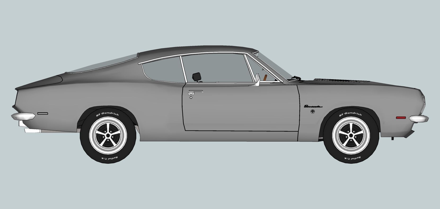 Plymouth Barracuda Fast-back 1969 3D model_17