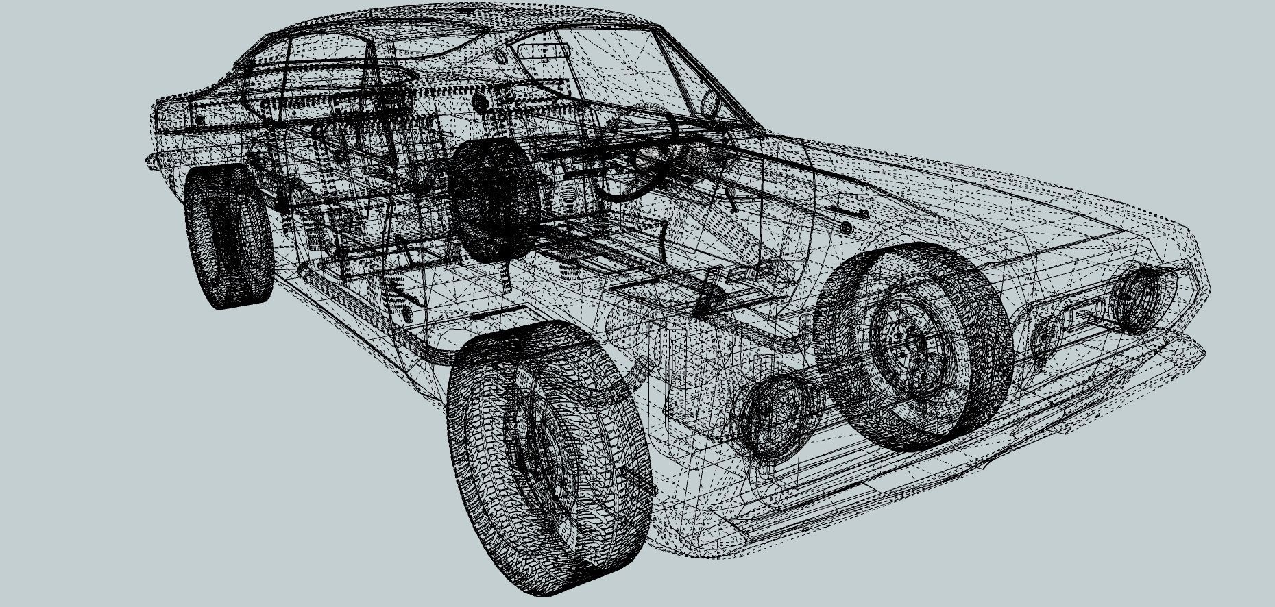 Plymouth Barracuda Fast-back 1969 3D model_11