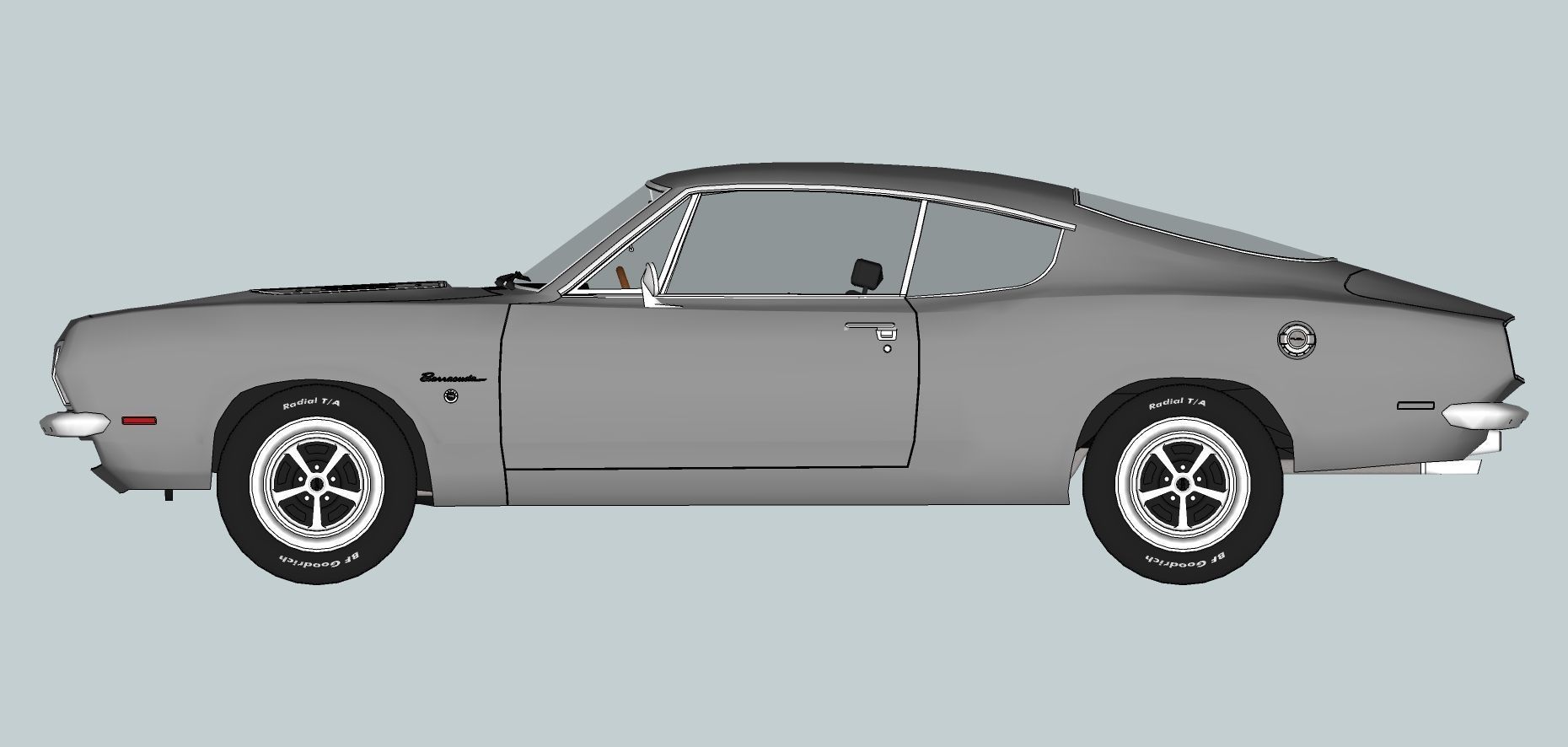 Plymouth Barracuda Fast-back 1969 3D model_16