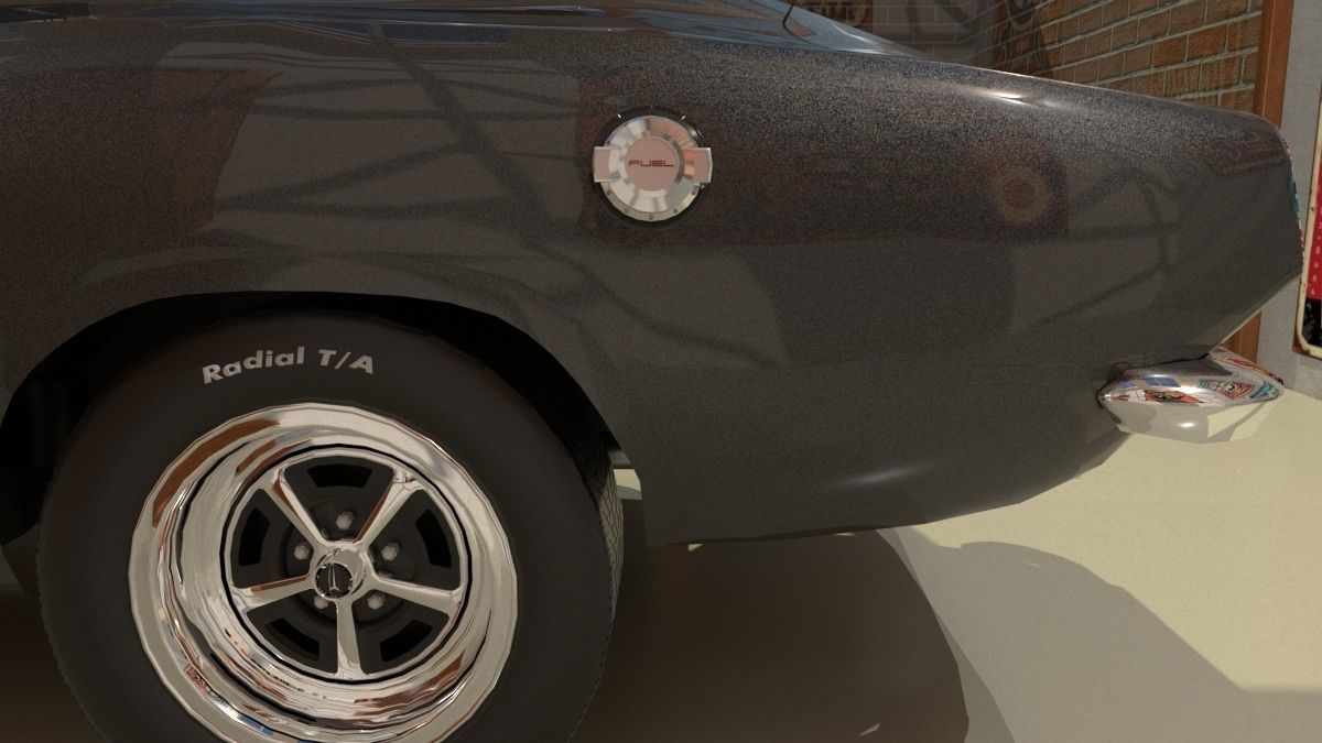 Plymouth Barracuda Fast-back 1969 3D model_4