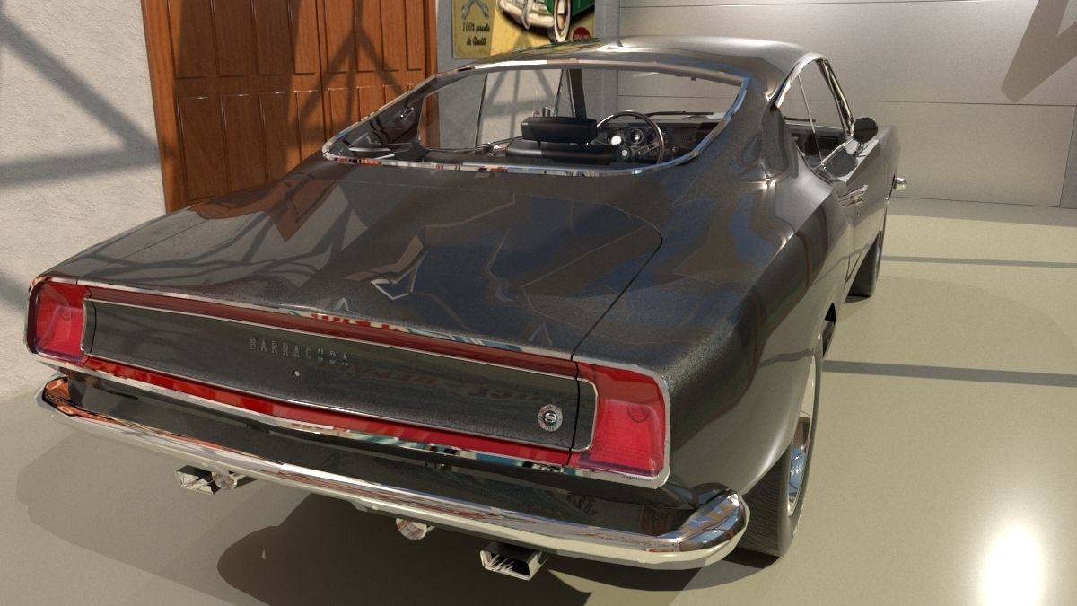 Plymouth Barracuda Fast-back 1969 3D model_1