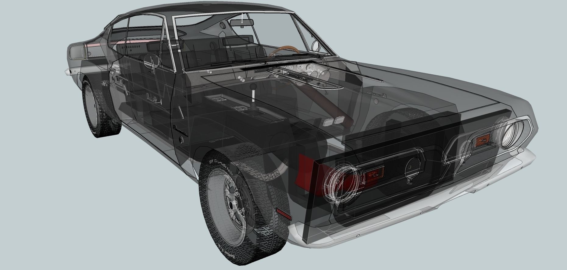 Plymouth Barracuda Fast-back 1969 3D model_12