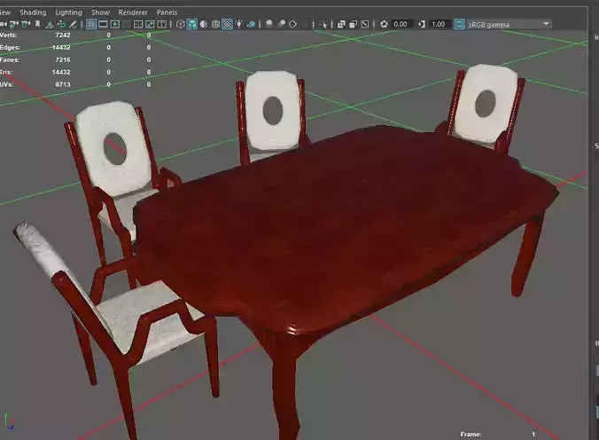 PBR DiningSet2 dining table and chairs