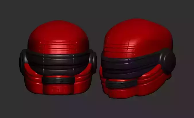 helmet high poly sculpt 3d printable ver 7 3D model