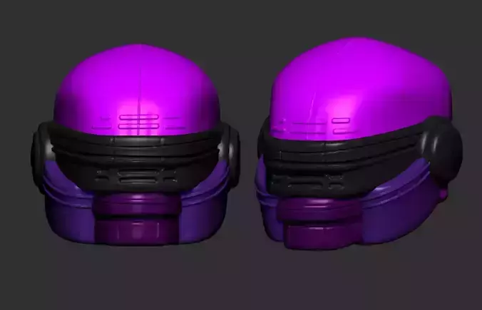 helmet high poly sculpt 3d printable ver 7 3D model