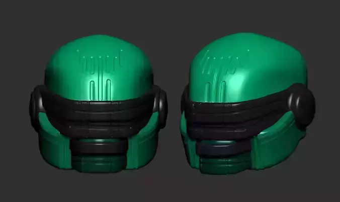 helmet high poly sculpt 3d printable ver 7 3D model