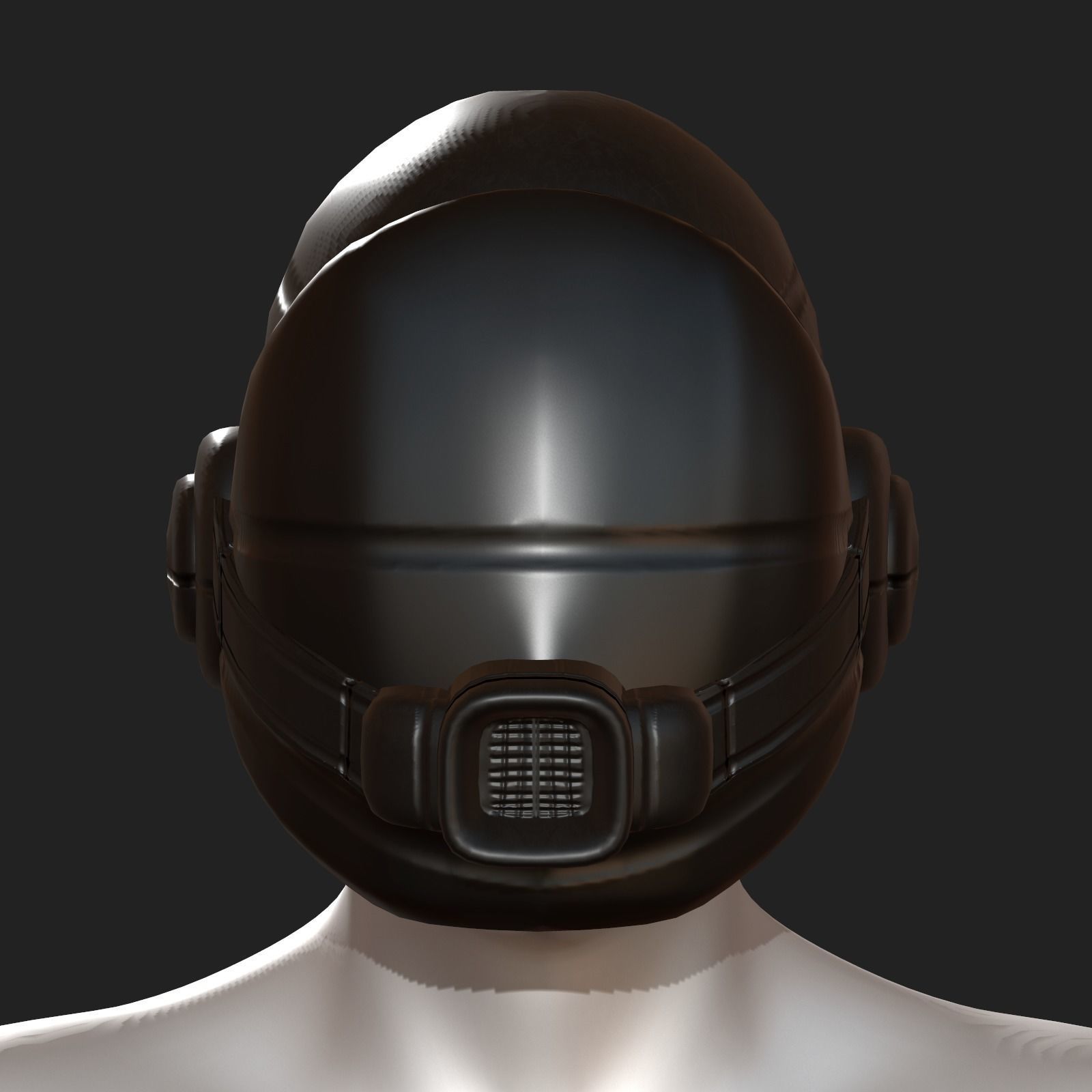 Gas mask helmet scifi fantasy armor hats military Low-poly Low-poly 3D model_8