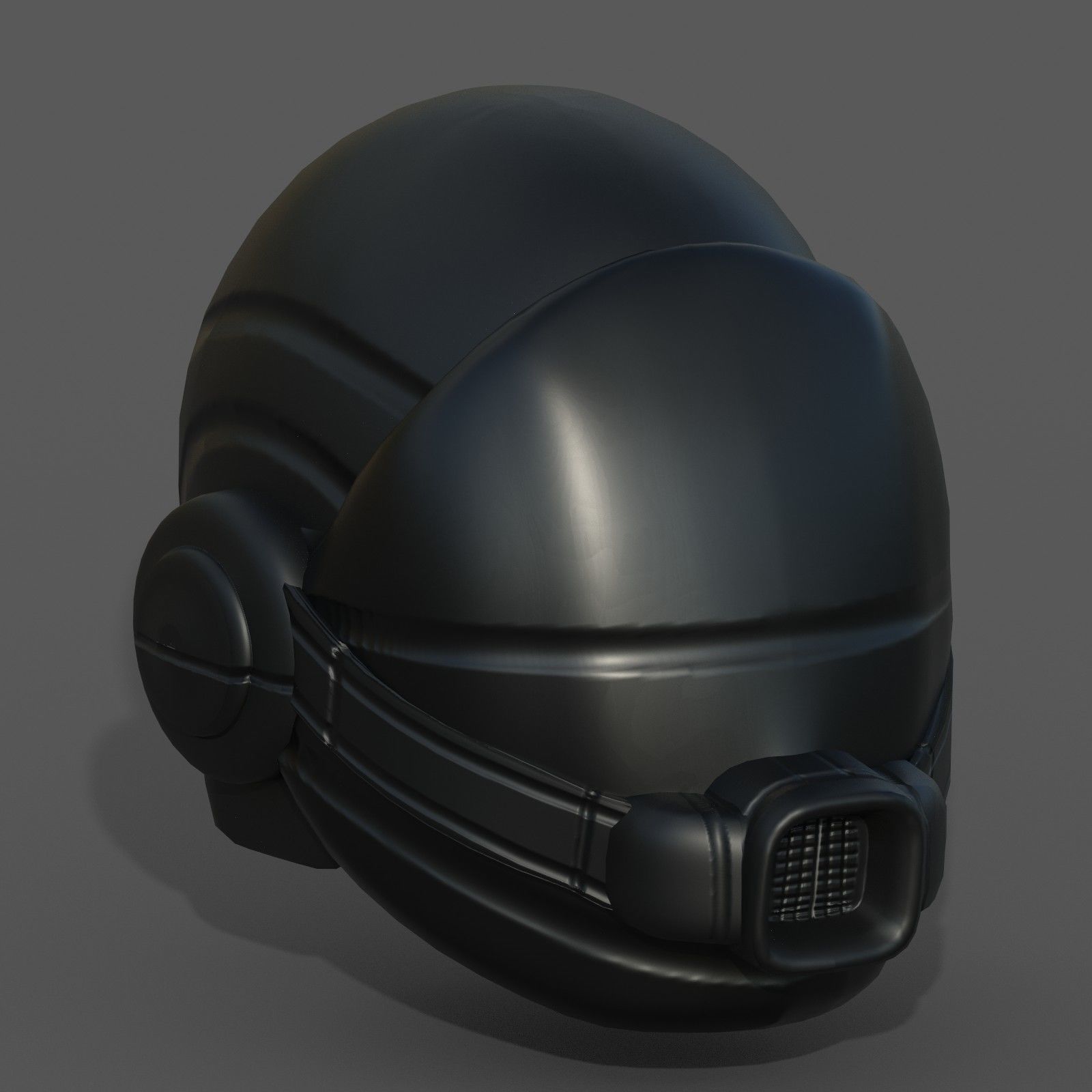 Gas mask helmet scifi fantasy armor hats military Low-poly Low-poly 3D model_2