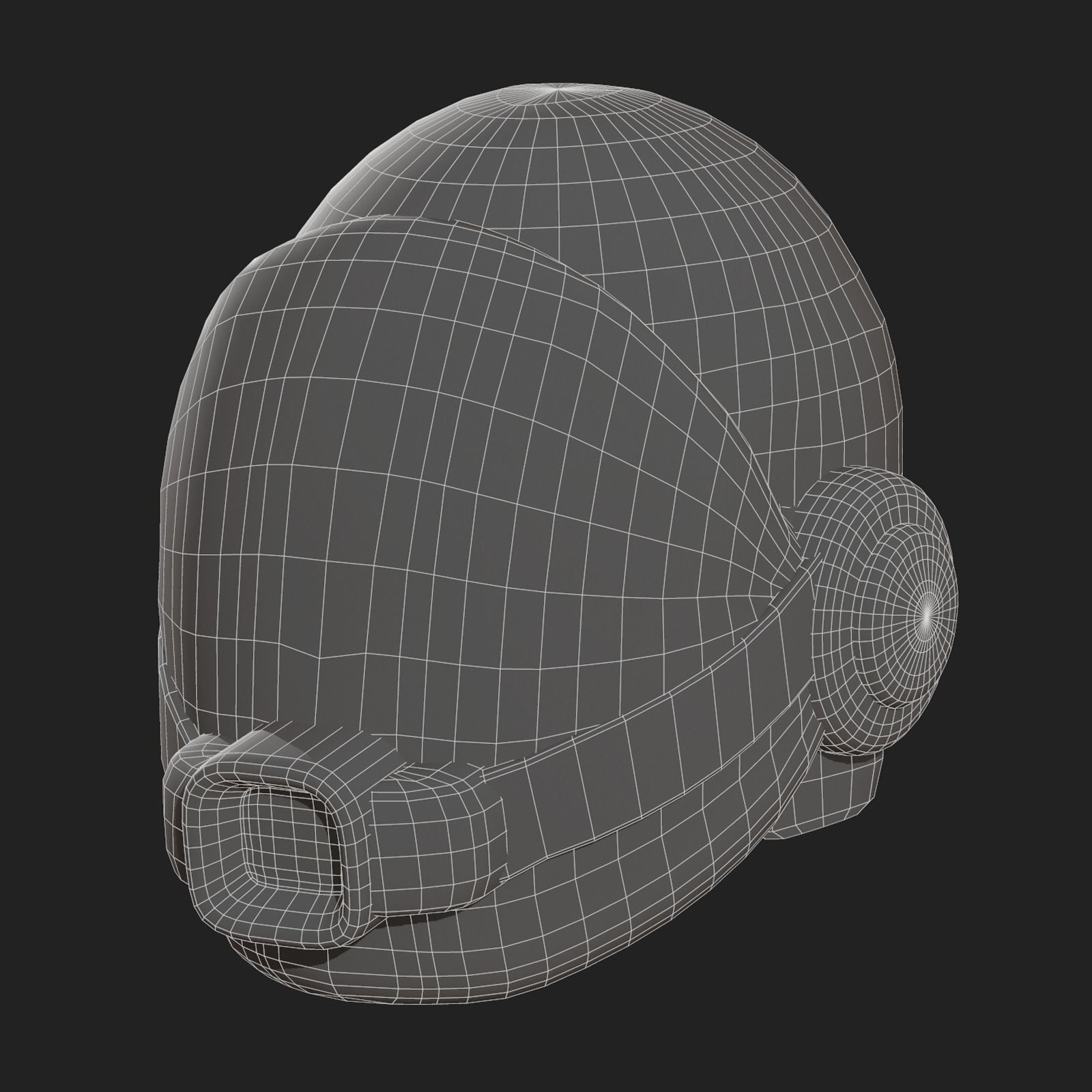 Gas mask helmet scifi fantasy armor hats military Low-poly Low-poly 3D model_12