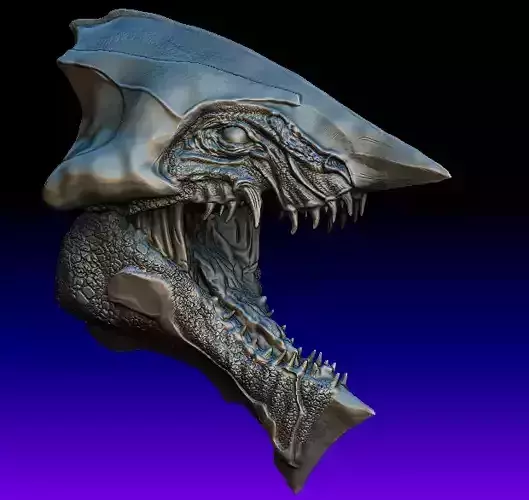cyber raptor head 3D model