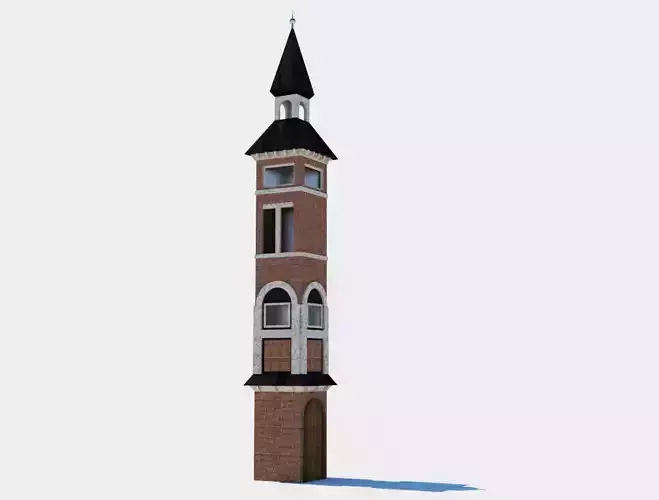 Europe style tower Sculpture 3D model