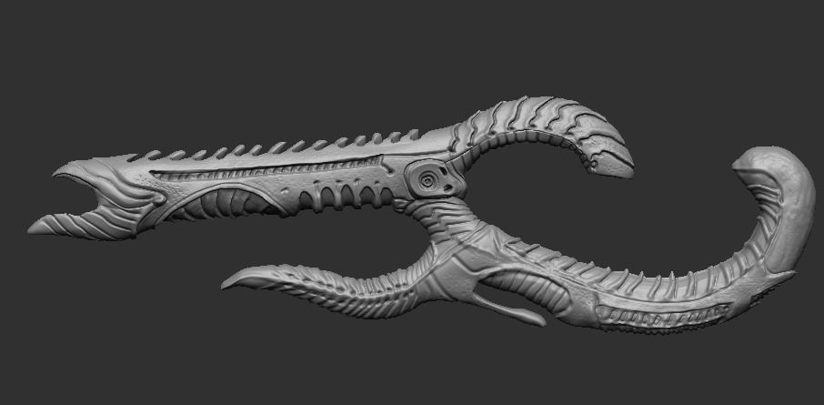xenogun head of snake 3D model_4
