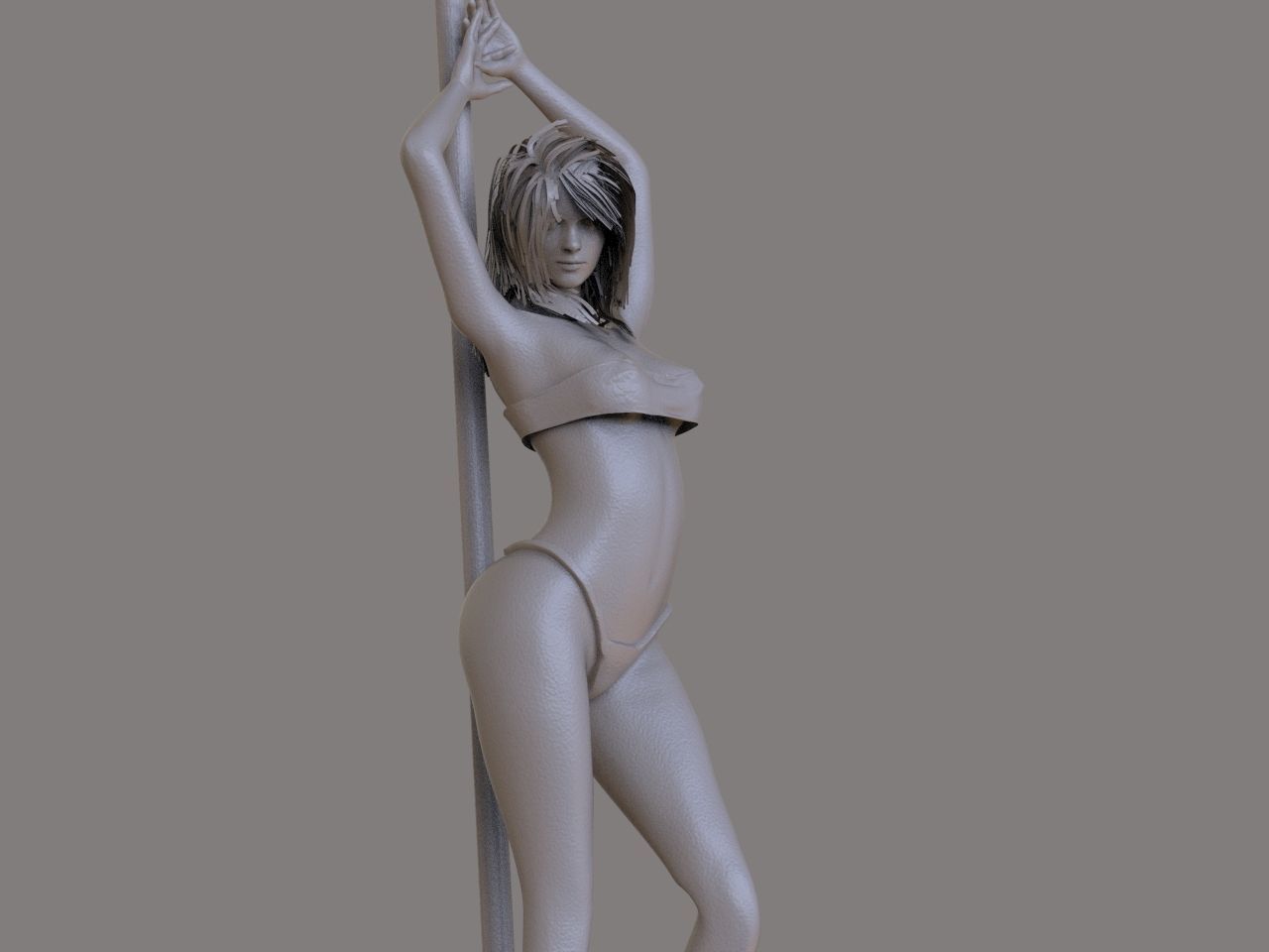 Pole Dance Woman 3D print model_5