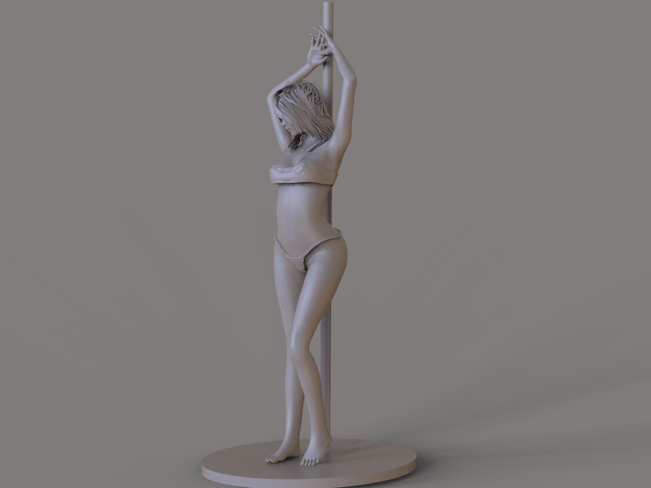 Pole Dance Woman 3D print model_3