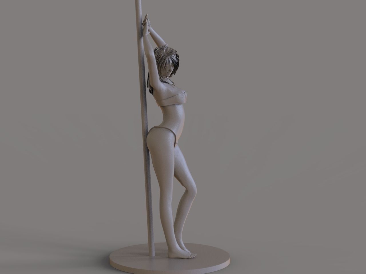 Pole Dance Woman 3D print model_1
