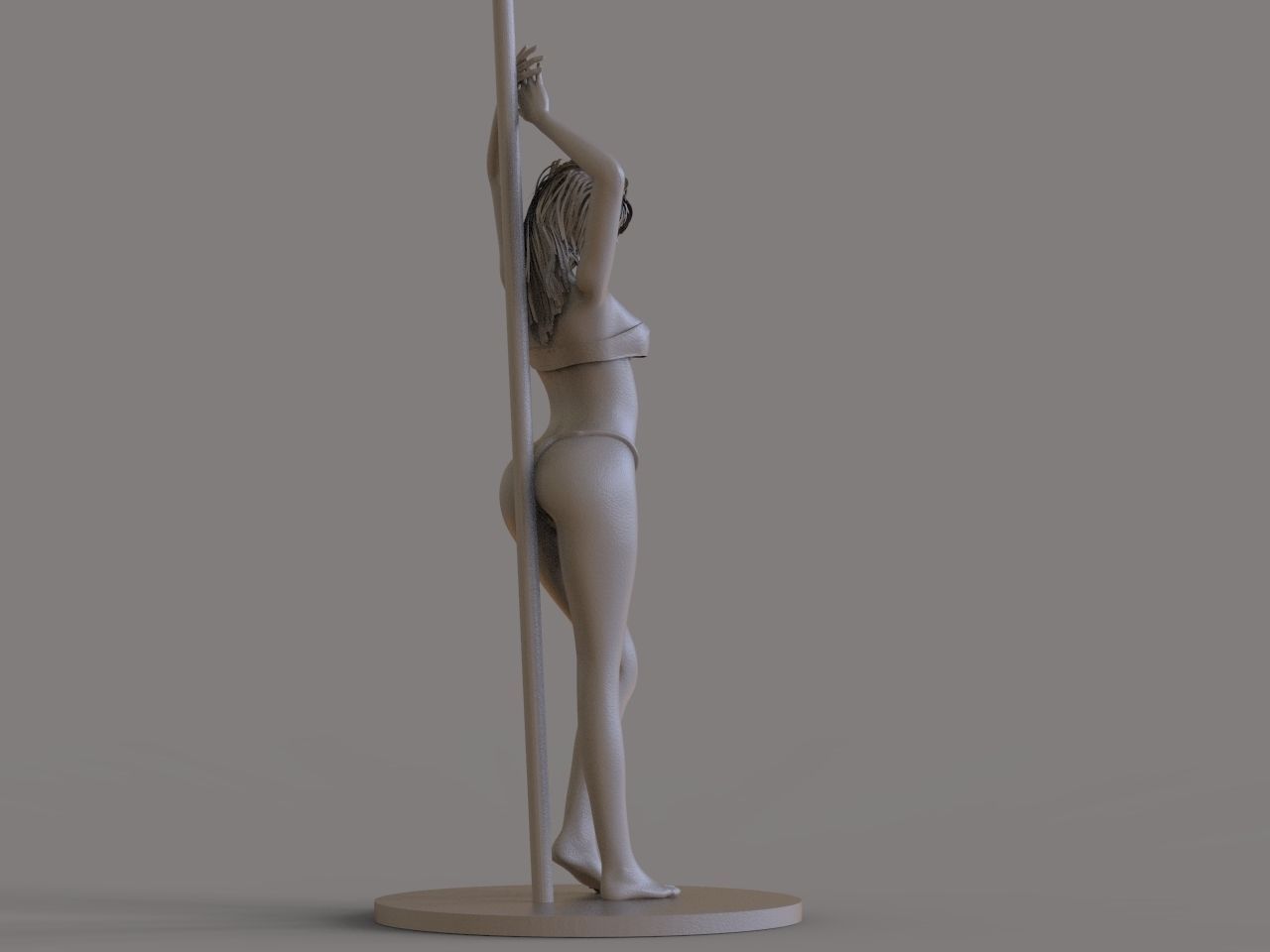 Pole Dance Woman 3D print model_2