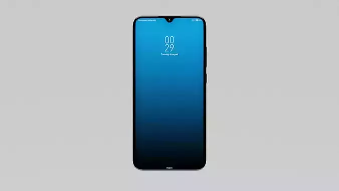 Redmi Note 8 With Internals Low-poly 3D model