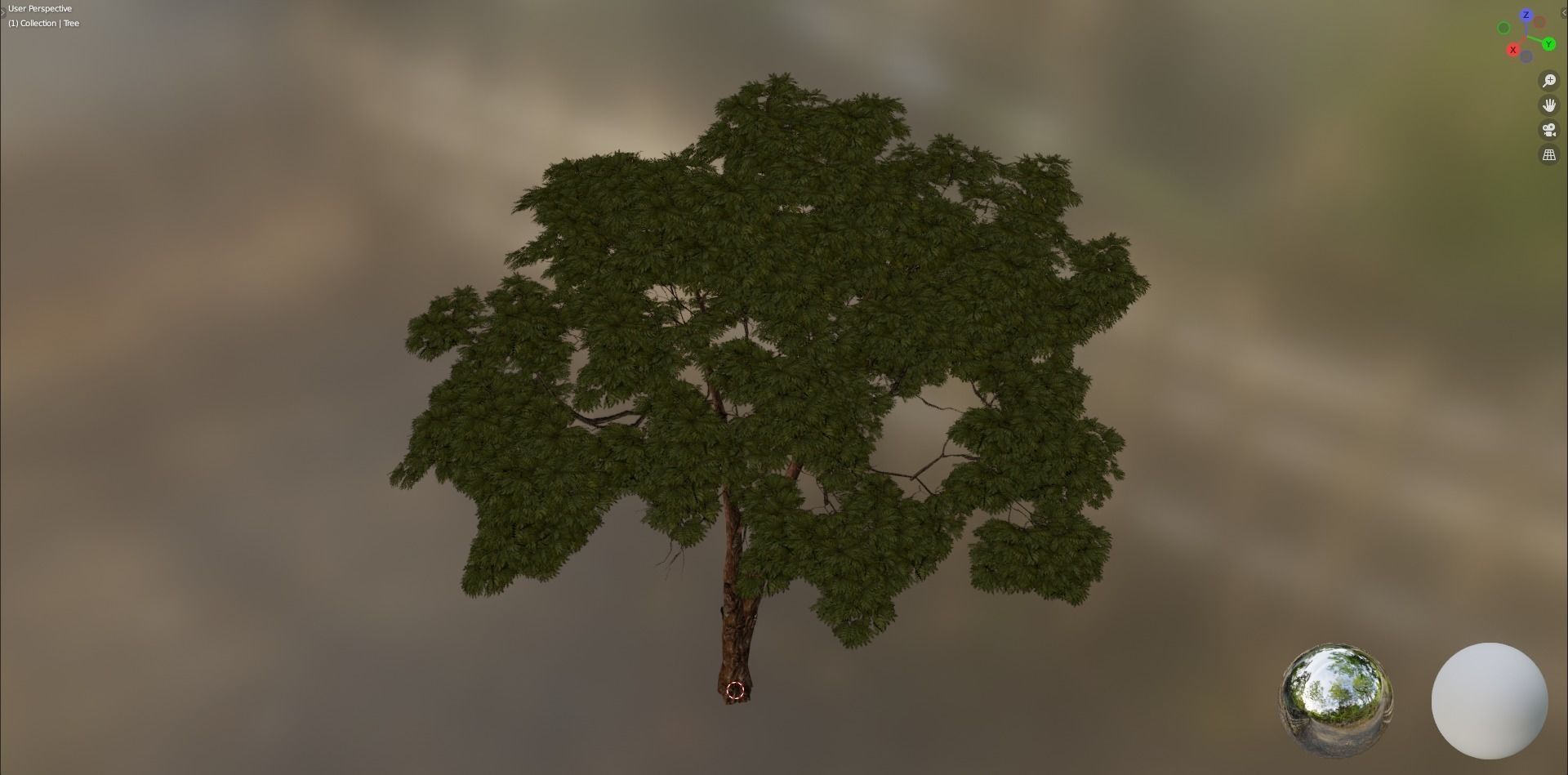 Tree 1 Lowpoly 3D model_10