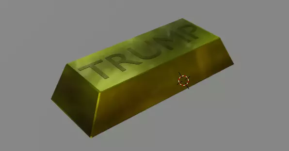 Trump Named Gold Bar Free low-poly 3D model