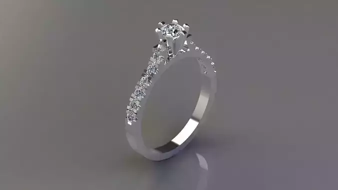 shining diamond engagement ring