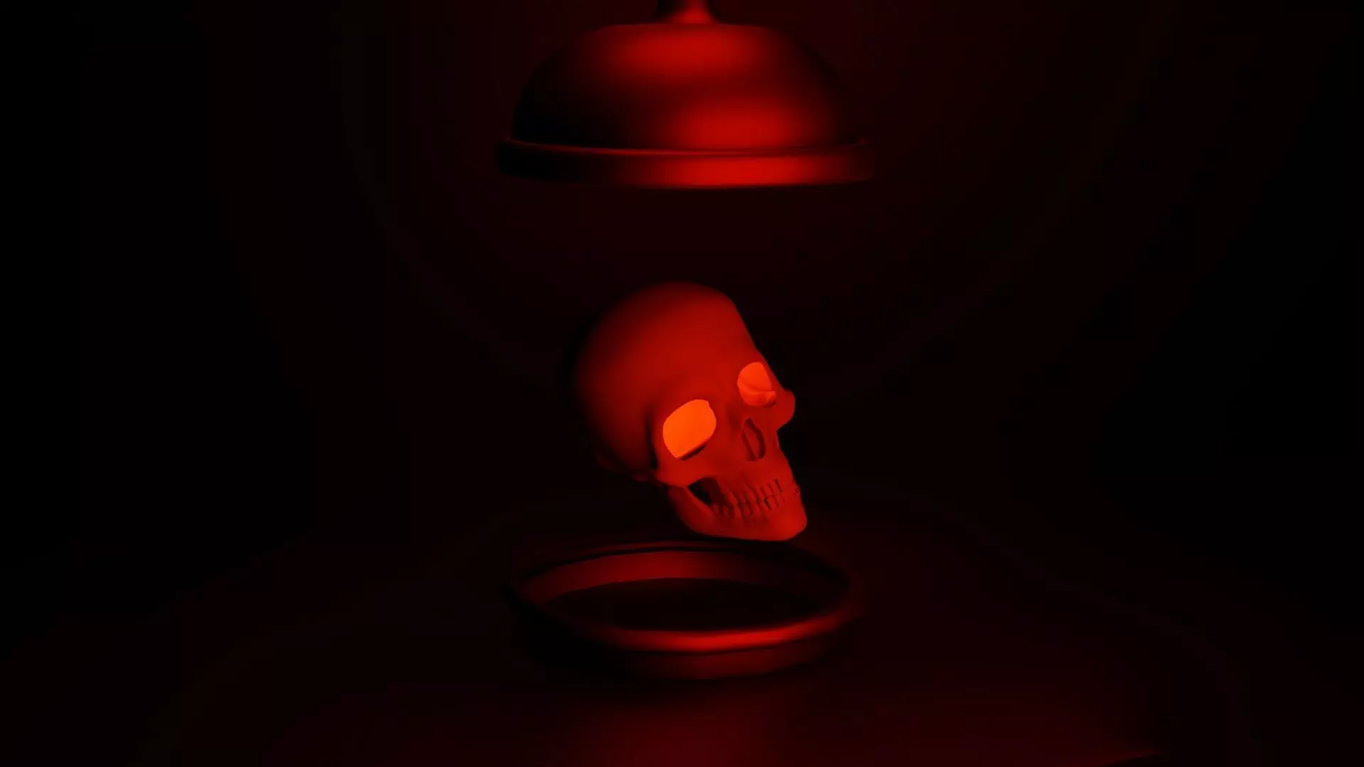 Skull in a lamp 3D model_0