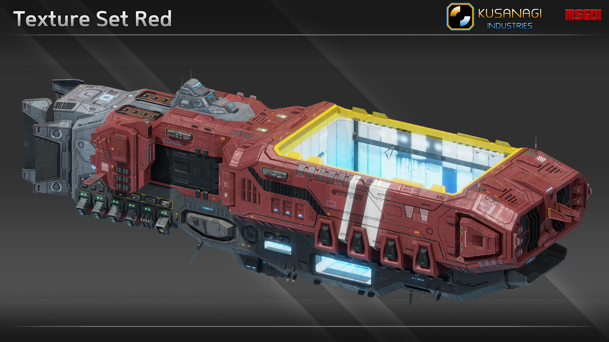 Scifi Mobile Shipyard Class III Low-poly 3D model_8