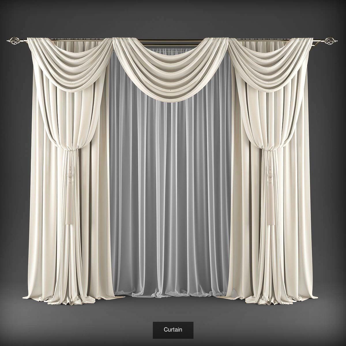 Collection 3D models of 31 curtains _6