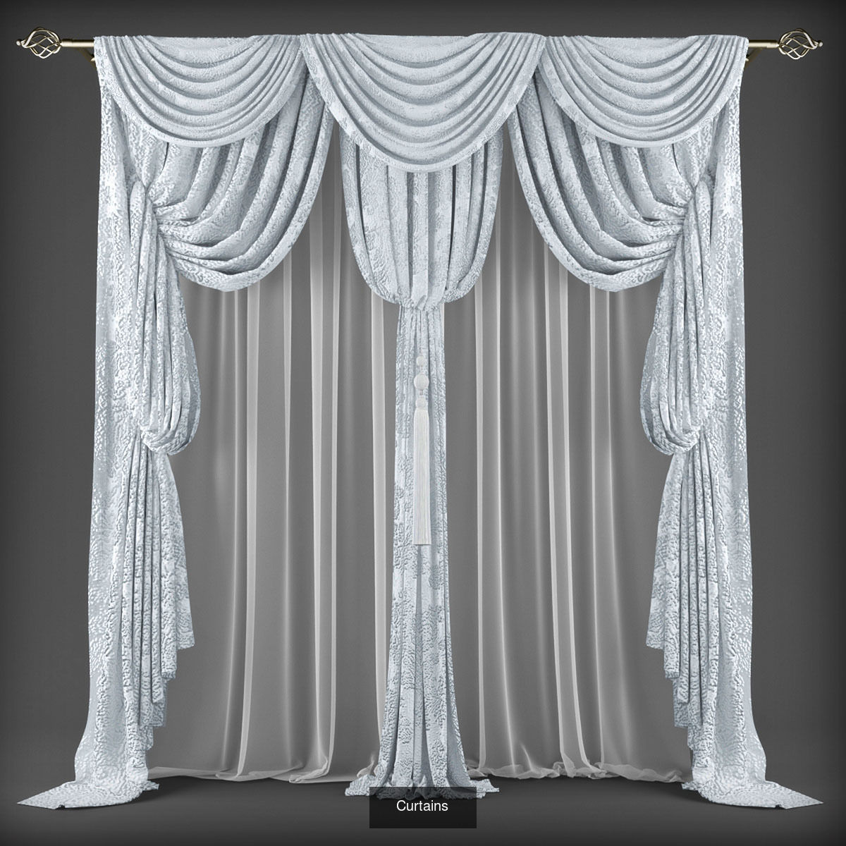 Collection 3D models of 31 curtains _32