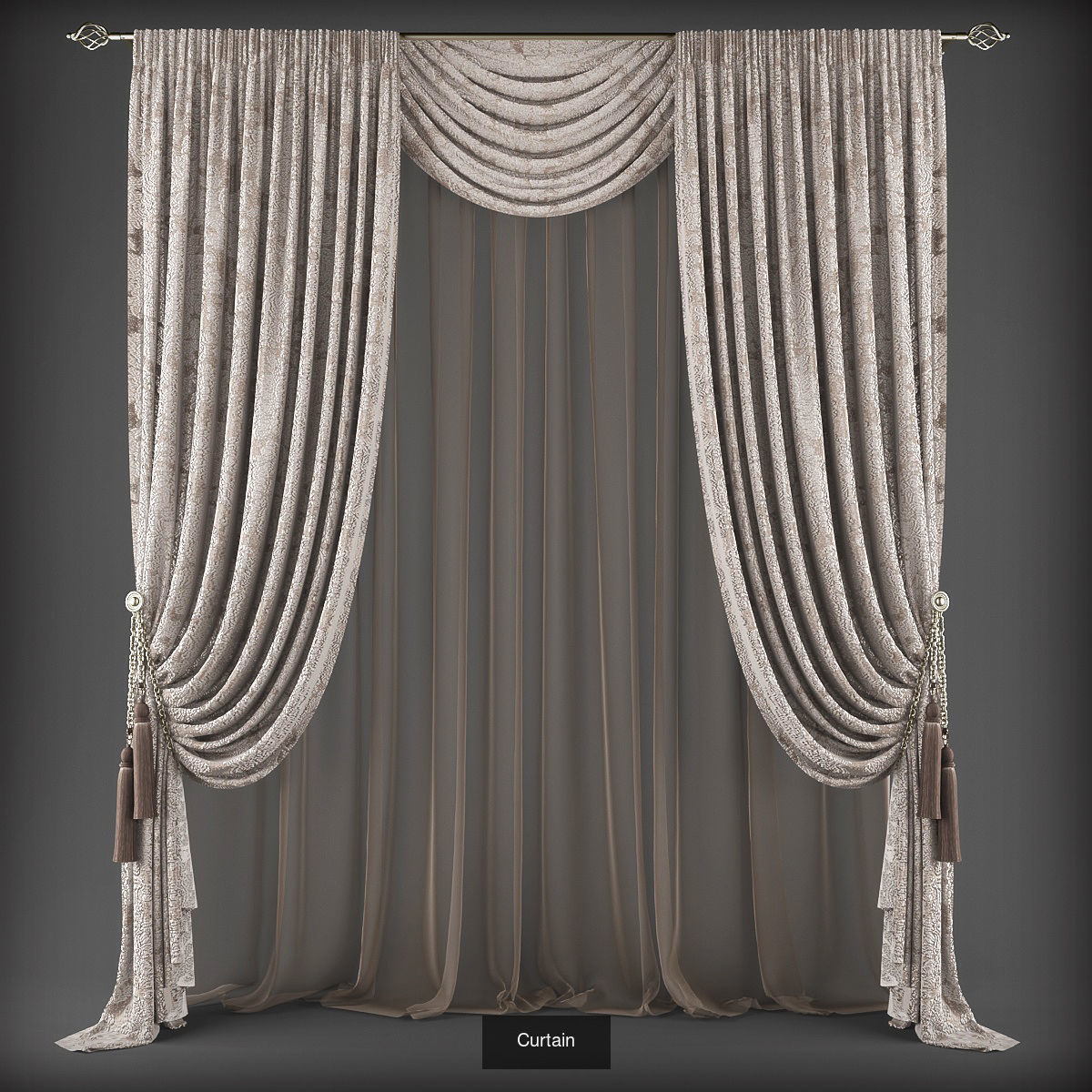 Collection 3D models of 31 curtains _3