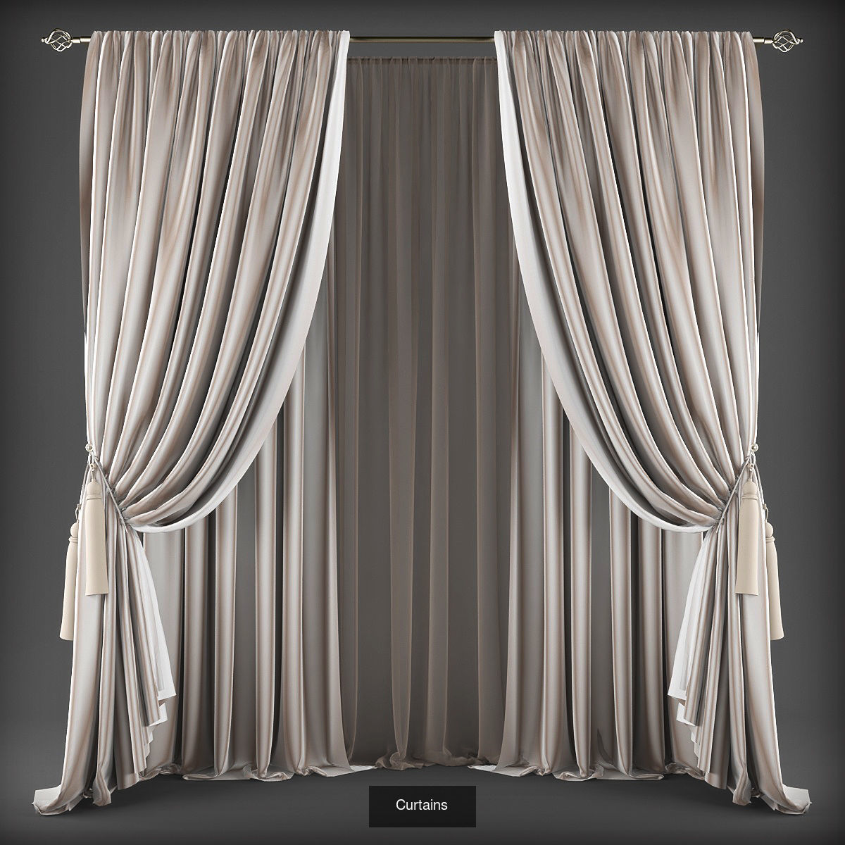 Collection 3D models of 31 curtains _21