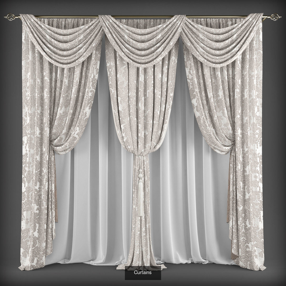 Collection 3D models of 31 curtains _25