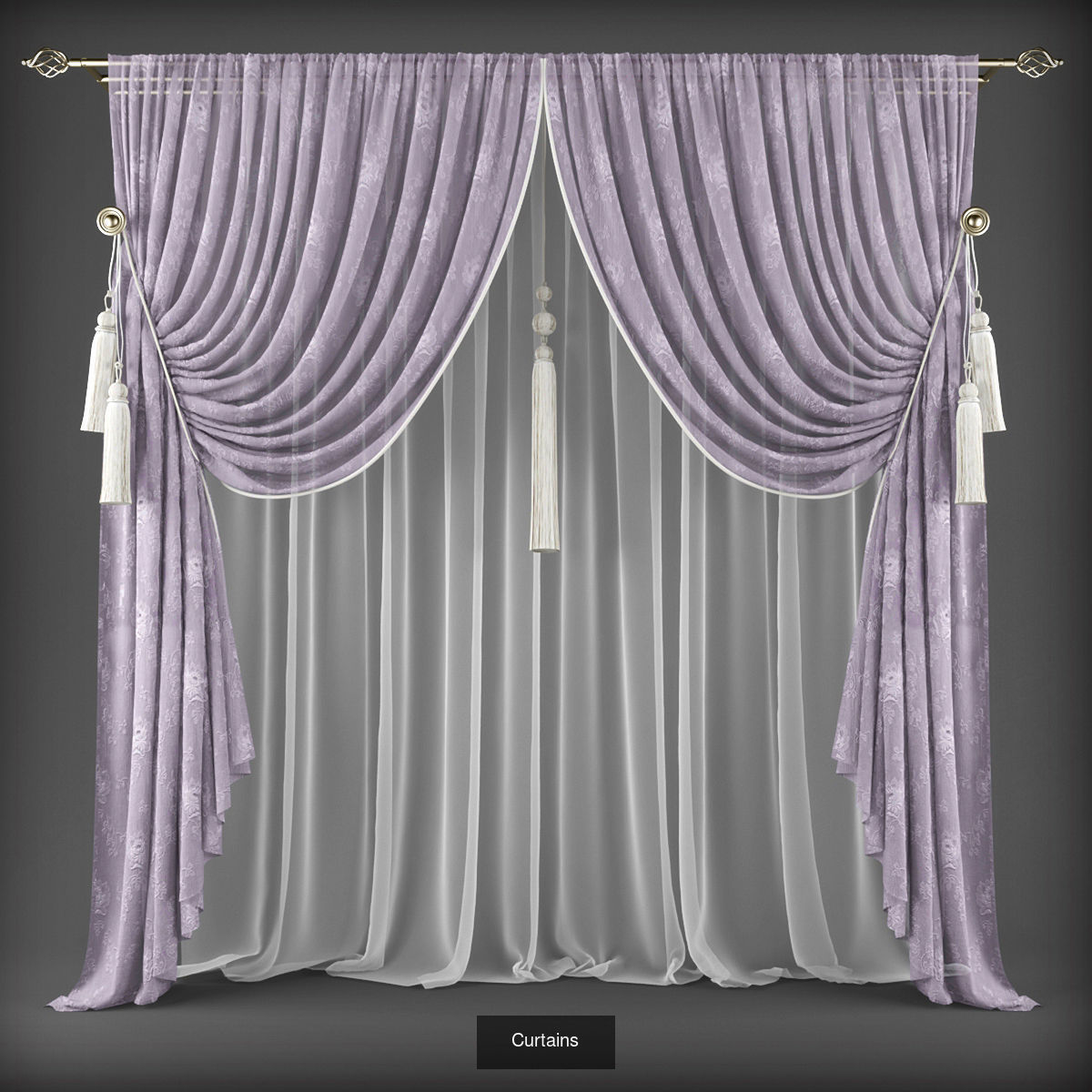 Collection 3D models of 31 curtains _22
