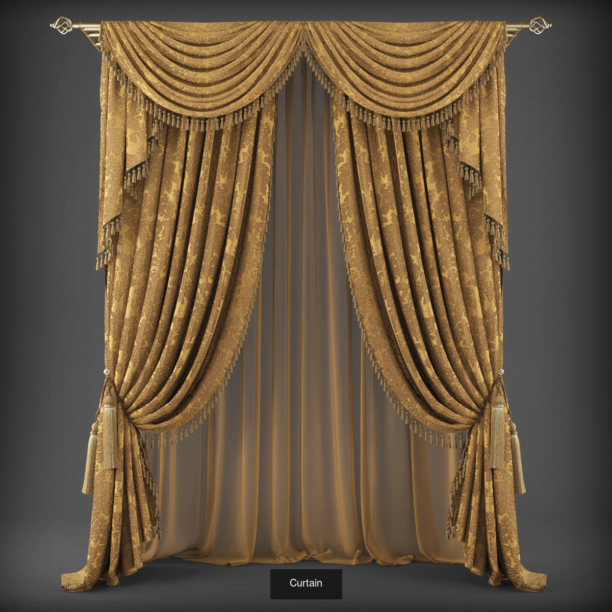 Collection 3D models of 31 curtains _11