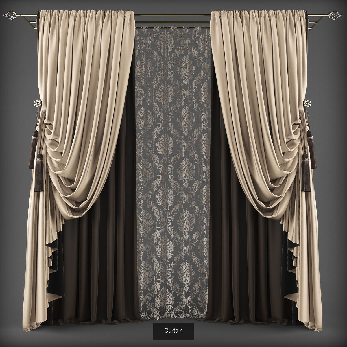 Collection 3D models of 31 curtains _8