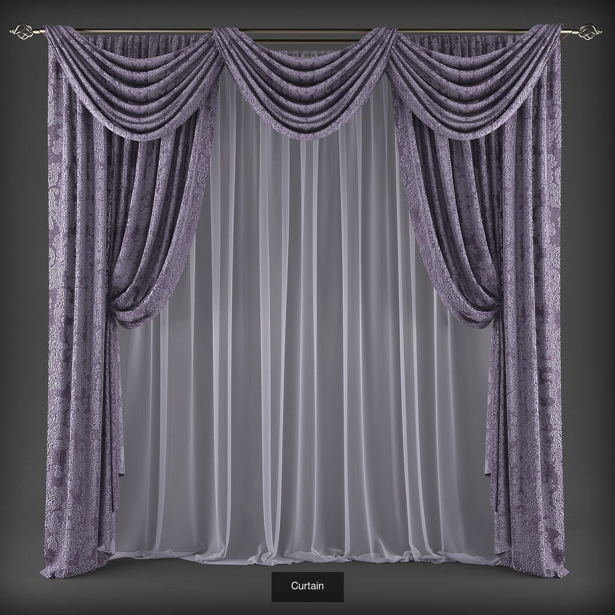 Collection 3D models of 31 curtains _13