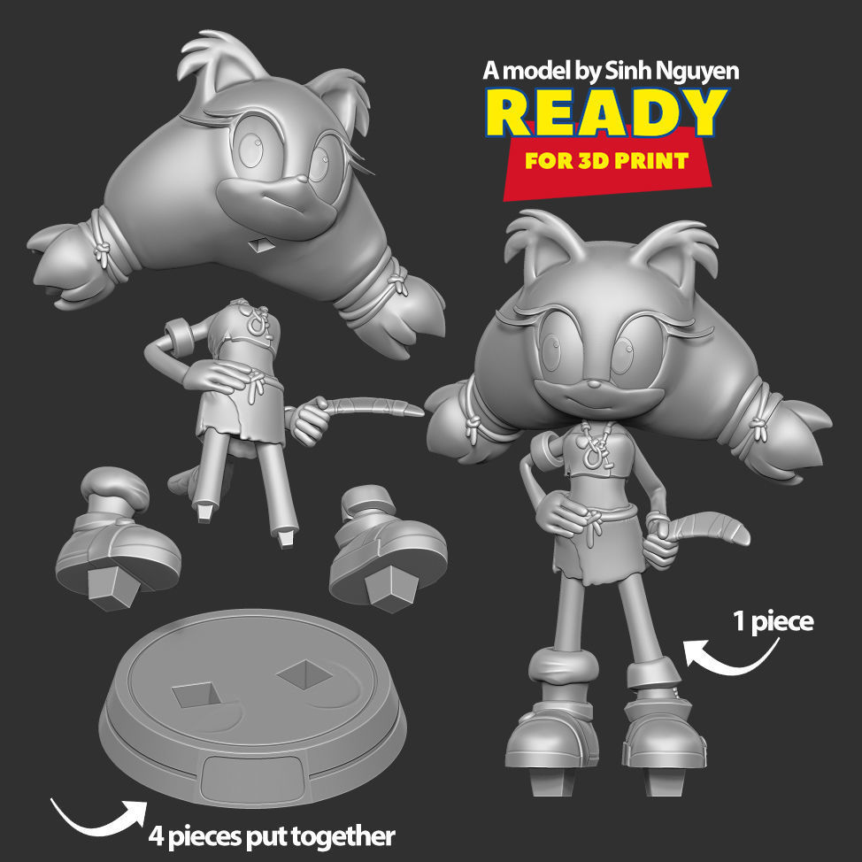 Sticks the Badger 3D print model_2