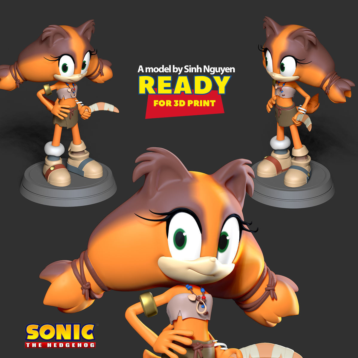 Sticks the Badger 3D print model_1